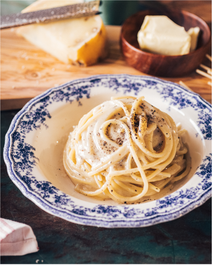 recette cacio e pepe, casa zanoni, simone zanoni
