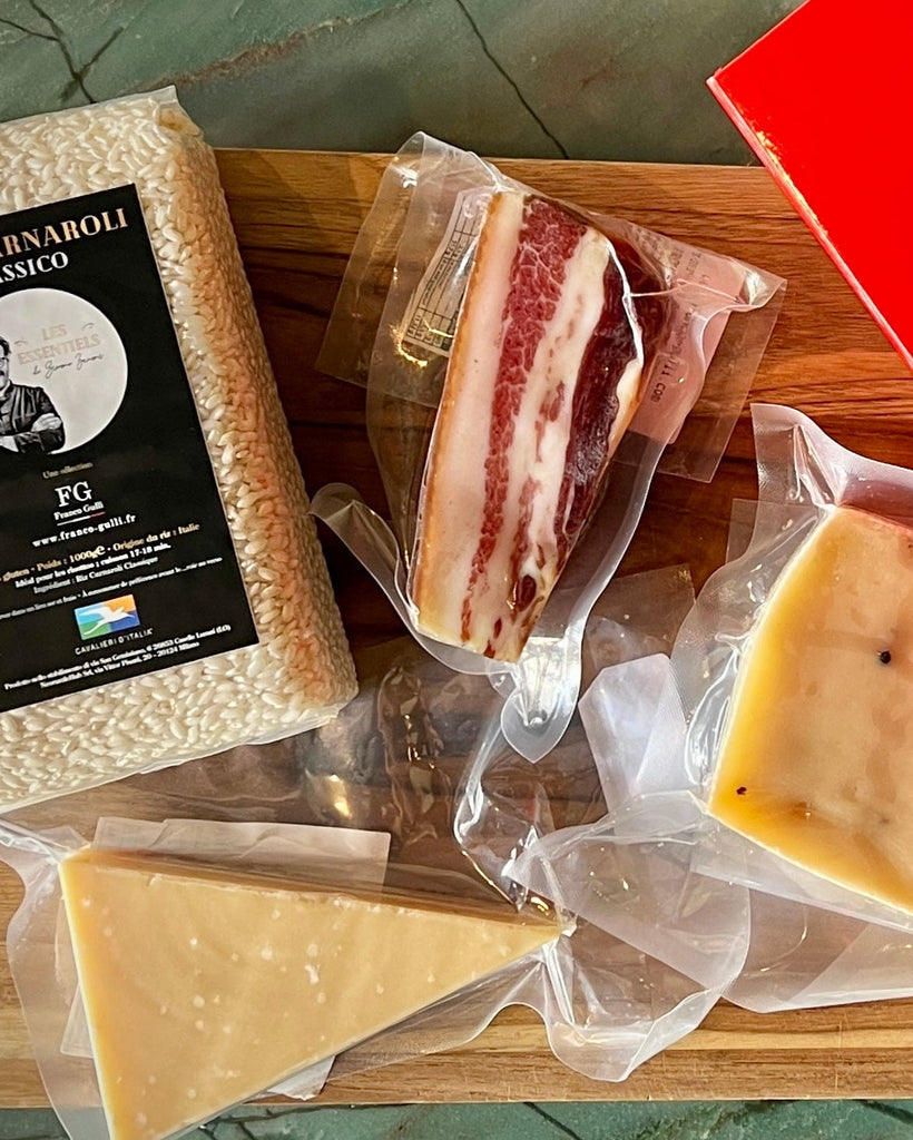 coffret, risotto carbonara, recette carbonara, simone zanoni