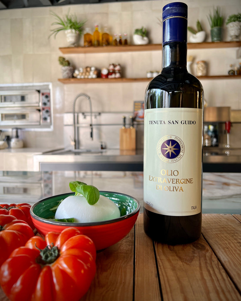 huile d'olive extra vierge, sassicaia, tenuta san guido 