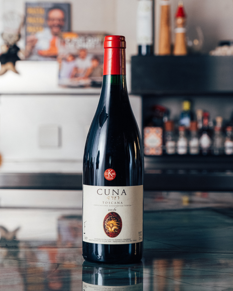 vin rouge, cuna 2016, pinot noir, vin de toscane, podere santa felicità