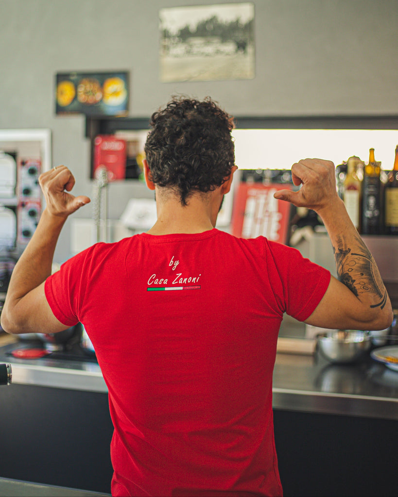 casa zanoni t-shirt rouge simone zanoni