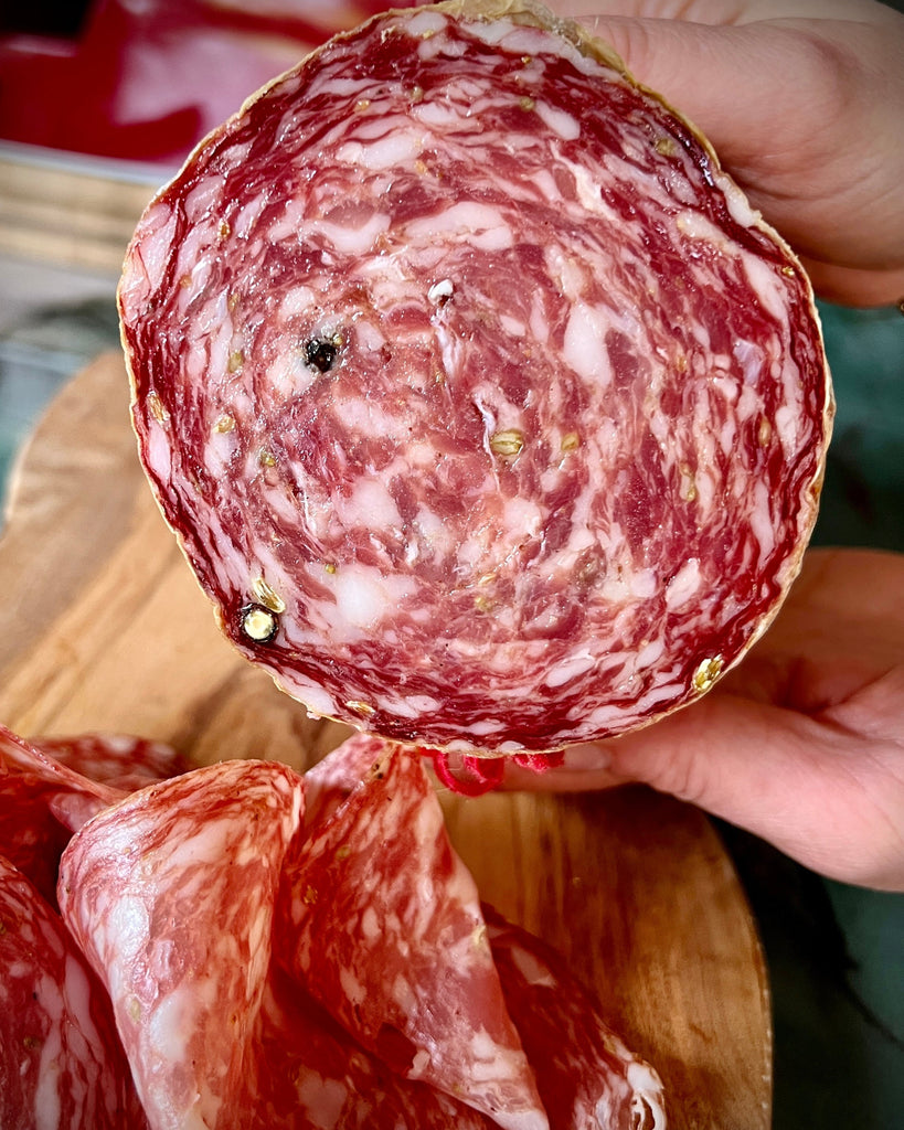 charcuterie de toscane, finocchiona, casa zanoni
