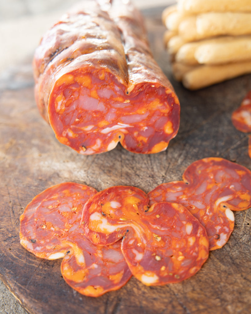 charcuterie soppressata, aperitif italien, casa zanoni